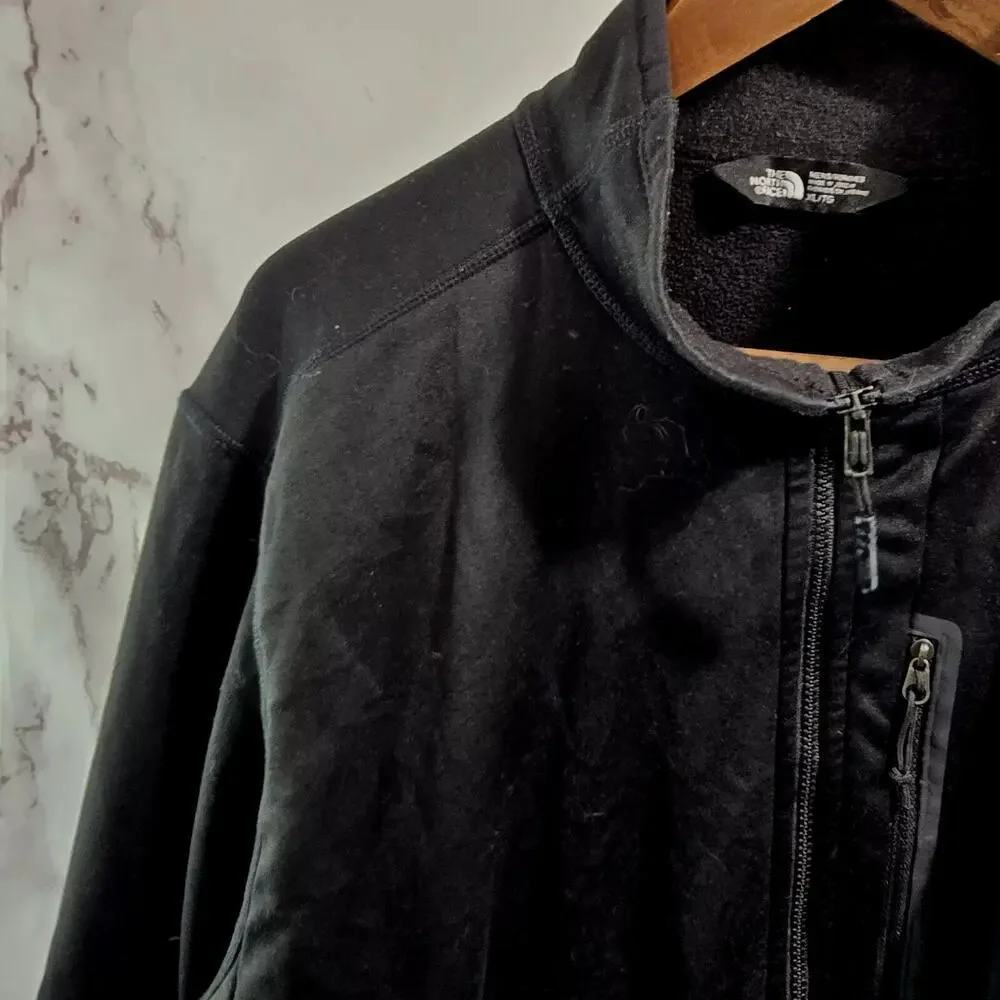 The North Face Jacket Mens XL Black Full Zip Fleece Teletracking Employee